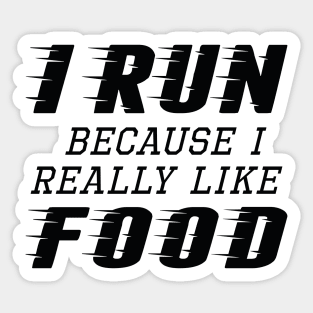 I Run Food Sticker